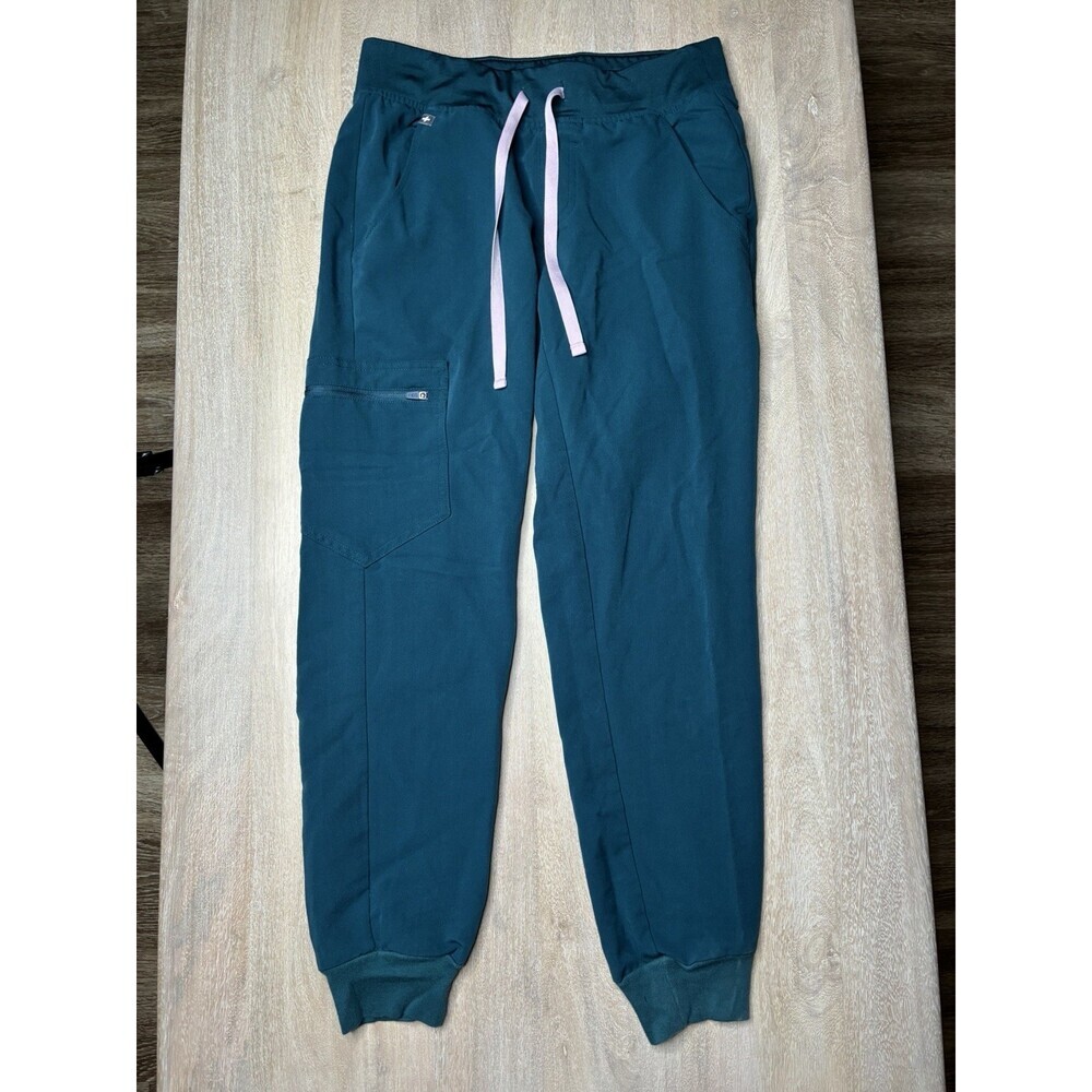 Figs Zamora Jogger Scrub Pants in Caribbean Blue Size XS Petite